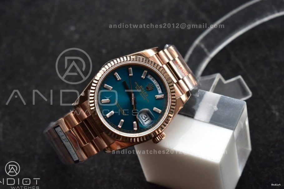667 Edition DayDate QF Bracelet Best 36 (Gain RG Steel V5 Diamond Weight) on with Dial 904L President Stick Blue vr3255 WeatherProof 0717